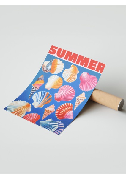 Çerçevesiz Poster, Deniz Kabukları Yaz Kompozisyonu, Banyo Dekoru Poster No: 109761 modelleri