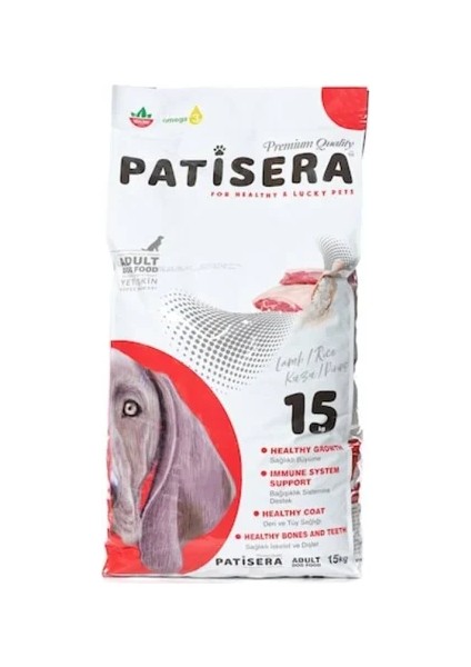 Kuzu Etli̇ Pi̇ri̇nçli̇ Yetişki̇n Köpek Maması 15 kg