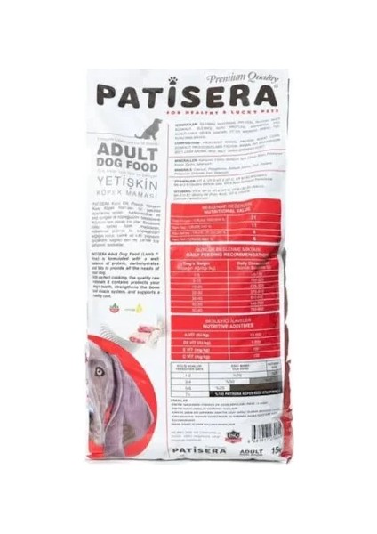 Kuzu Etli̇ Pi̇ri̇nçli̇ Yetişki̇n Köpek Maması 15 kg fiyatları