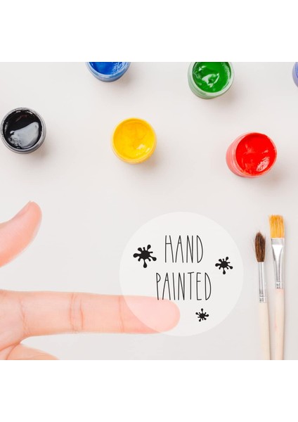 Şeffaf Sticker, Hand Painted 1 Sayfa