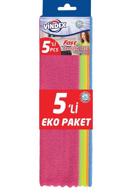 Fast Mikrofiber Temizlik Bezi 5'li