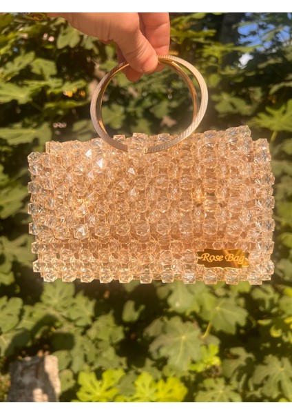 Boncuk Çanta Gece ve Davet Nişan Vs Şık Çanta En 20 cm Boy 15 cm