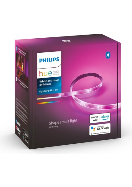Hue Akıllı LED Şerit, 2m, V4 Bluetooth Özellikli, Esnek