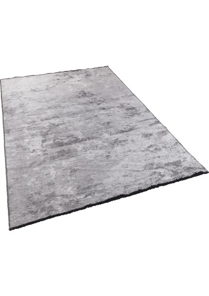 Cristiano Gri Düz Etnik Modern Desenli Pamuk Hav Vermeyen Leke Tutmayan Kolay Temizlenen Yumuşak Makine Salon Yolluk Mutfak Halı