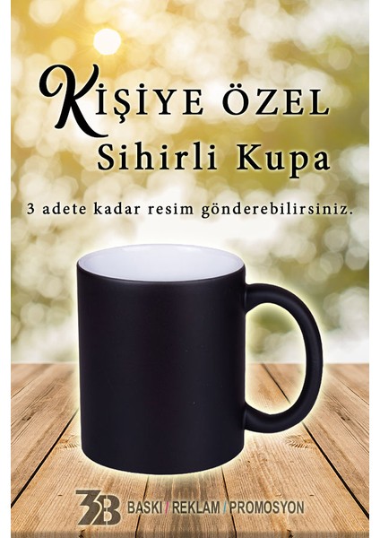Kişiye Özel Renk Değiştiren ''Mat Sihirli Kupa Bardak''
