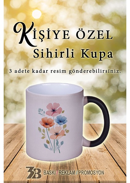 Kişiye Özel Renk Değiştiren ''Mat Sihirli Kupa Bardak'' modelleri