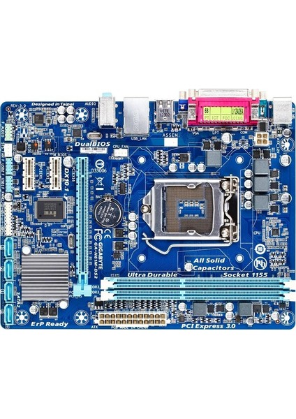 Gıgabyte H61M-DS2 Intel H61 Soket 1155 Ddr3 1333MHZ Usb2.0 VGA Anakart Yenilenmiş