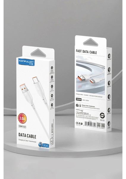 Bfs DC65 USB To Type-C 1m 3.0A Hızlı Şarj Kablo - Beyaz fırsatları