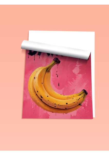 Çerçevesiz Poster, Pop-Art Muz Illüstrasyonu, Mutfak Dekoru Poster No: 109714 fiyatları