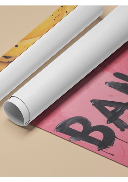 Çerçevesiz Poster, Pop-Art Muz Illüstrasyonu, Mutfak Dekoru Poster No: 109714 fırsatları