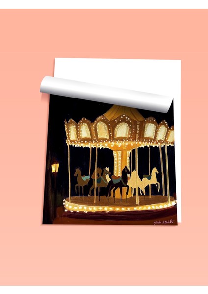 Çerçevesiz Poster, Gece Lunapark Atlı Karınca, Genç Odası Dekoru Poster No: 110247 fiyatları