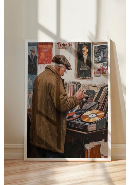 Beyaz Çerçeveli Tablo, Atölyede Ressam – Sanat Sahnesi, Ofis Dekoru Poster No: 110288 modelleri