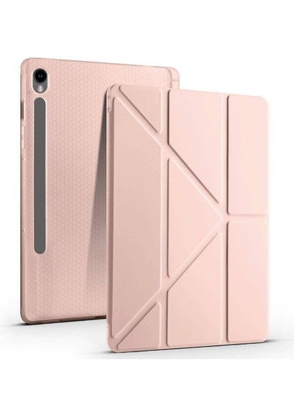 Galaxy TAB S10 FE Plus Uyumlu 13.1 inç Kalem Bölmeli Standlı Tri‑folding Tablet Kılıfı