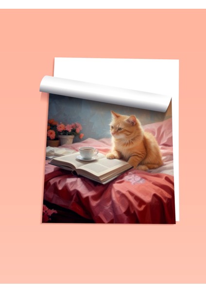 Çerçevesiz Poster, Pencereden Bakan Kedi – Sıcak Ev Sahnesi, Ofis Dekoru Poster No: 110028 fiyatları