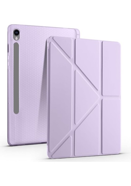 Galaxy TAB S10 FE Plus Uyumlu 13.1 inç Kalem Bölmeli Standlı Tri‑folding Tablet Kılıfı