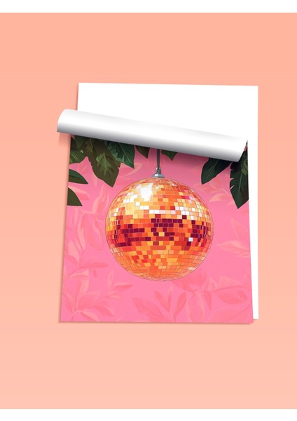 Çerçevesiz Poster, Pembe Tropikal Meyve ve Yaprak Kompozisyonu, Mutfak Dekoru Poster No: 110220 fiyatları