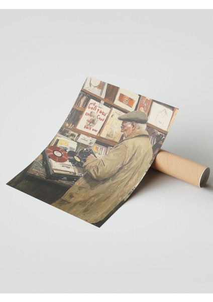 Çerçevesiz Poster, Sanatçının Tuval Başındaki Anı, Ofis Dekoru Poster No: 110290 modelleri