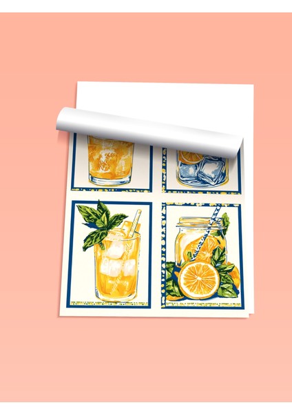 Çerçevesiz Poster, Dört Mevsim Limon Illüstrasyonu, Mutfak Dekoru Poster No: 110037 fiyatları