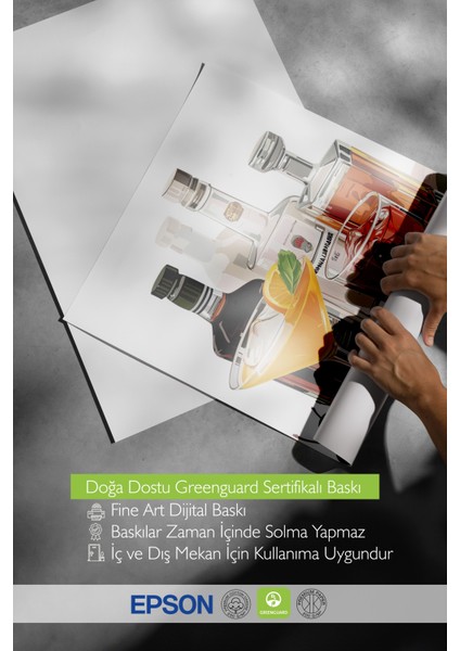 Çerçevesiz Poster, Viski ve Portakal Dilimleri, Mutfak Dekoru Poster No: 110205