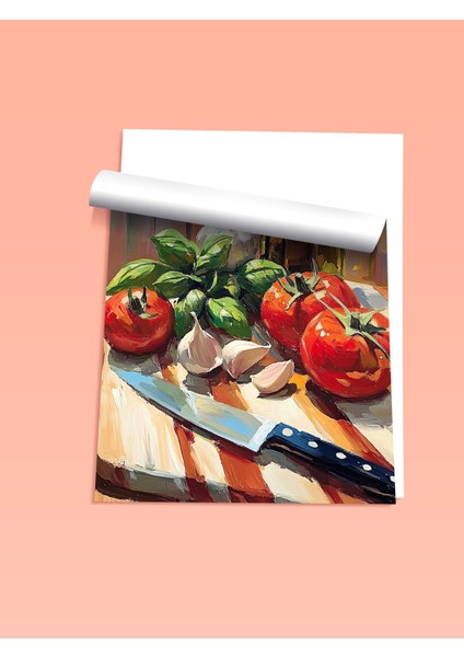 Çerçevesiz Poster, Domates ve Mozzarella – Akdeniz Sofrası, Mutfak Dekoru Poster No: 110142 fiyatları