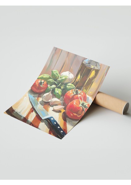 Çerçevesiz Poster, Domates ve Mozzarella – Akdeniz Sofrası, Mutfak Dekoru Poster No: 110142 modelleri