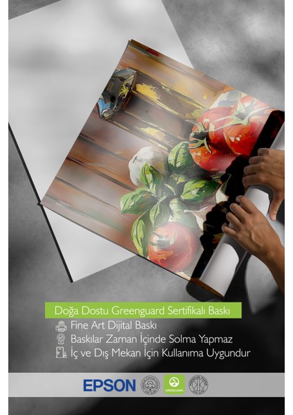 Çerçevesiz Poster, Domates ve Mozzarella – Akdeniz Sofrası, Mutfak Dekoru Poster No: 110142