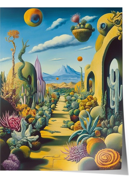 Çerçevesiz Poster, Modern Sürreal Doğa, Salon Dekoru Poster No: 110186