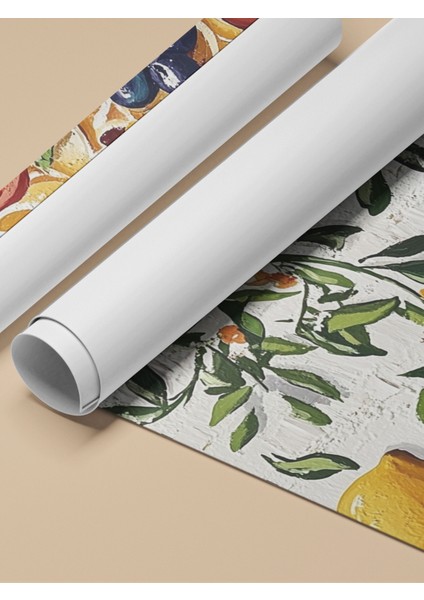 Çerçevesiz Poster, Meyve Tabağı ve Portakal Suyu, Mutfak Dekoru Poster No: 110177 fırsatları