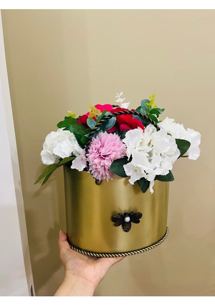 Eskitme Çanta Vazo Ortanca Çiçekli Arajman modelleri