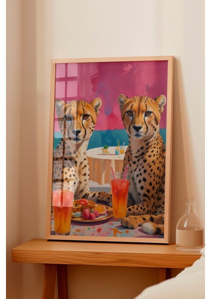 Ahşap Çerçeveli Tablo, Çitalar ve Kokteyller – Retro Çizim, Genç Odası Dekoru Poster No: 109807 fiyatları