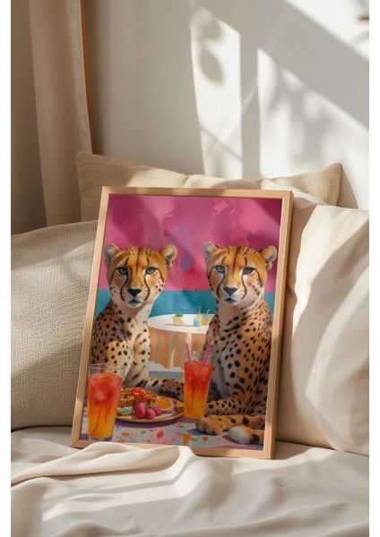 Ahşap Çerçeveli Tablo, Çitalar ve Kokteyller – Retro Çizim, Genç Odası Dekoru Poster No: 109807 indirimleri