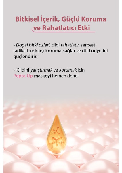 Parlaklık ve Canlılık Etkisi Gösteren Pepta Up Kore Kağıt Yüz Maskesi 5'li