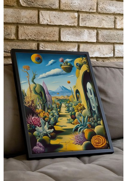 Siyah Çerçeveli Tablo, Modern Sürreal Doğa, Salon Dekoru Poster No: 110186 indirimleri