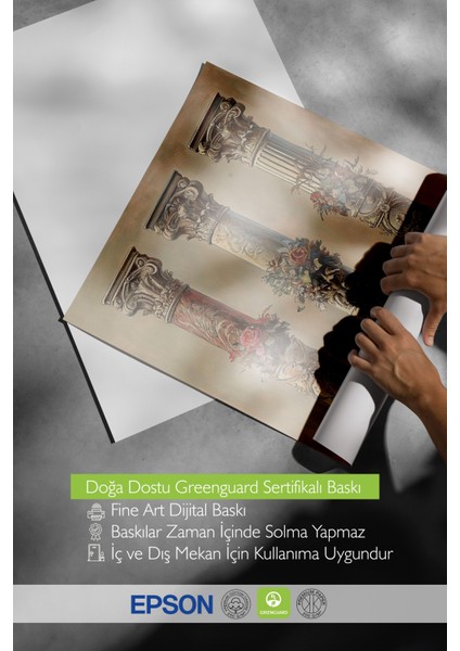 Çerçevesiz Poster, Antik Taş Sütunlar, Bina Dekoru Poster No: 110196