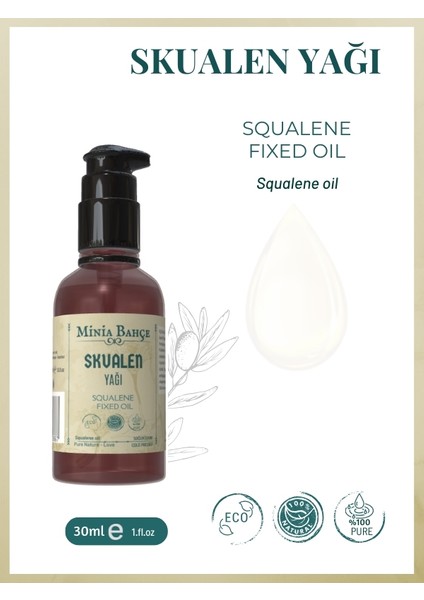 Skualen (Squalene) Yağı, 20ML. %100 Doğal ve Saf