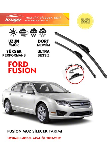Ford Fusion Ön Muz Muz Silecek Takımı 1.4 1.6 Motor (2003-2012) Arası Araca Özel Aparat