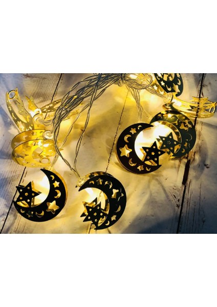 Ramazan Ayına Özel Karışık Figürlü Metal LED Işıklar Süsleme Işığı Gün Işığı fırsatları