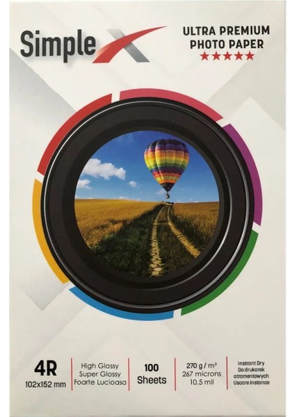 Epson Uyumlu 10X15 Parlak Glossy 270GR 100’LÜK Fotoğraf Kağıdı Ultra Premium