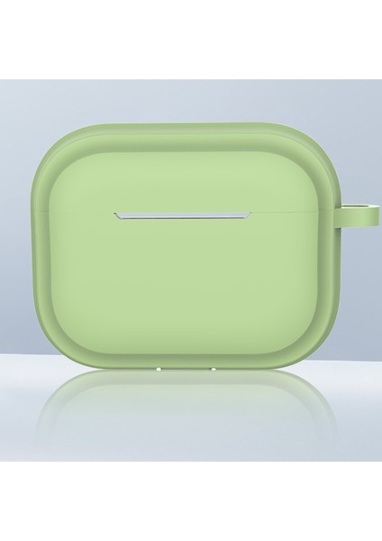 Airpods Pro Için 2 Şerit Silikon Kılıf Şok Emici Koruyucu Kulaklık Kapağı Anahtarlık-Matcha Yeşil (Yurt Dışından)