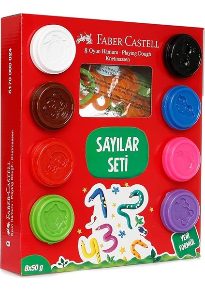 Faber-Castell Oyun Hamuru Sayılar Seti 50G x 8