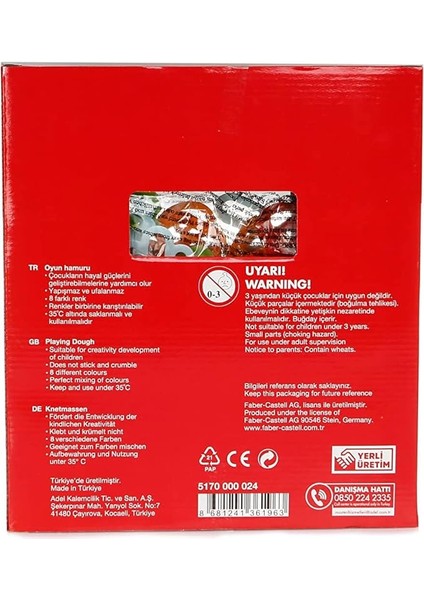 Faber-Castell Oyun Hamuru Sayılar Seti 50G x 8 modelleri