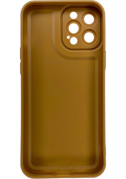 iPhone 12 Pro Max Kamera Korumalı Deri Desenli Kahverengi Silikon Kılıf fırsatları