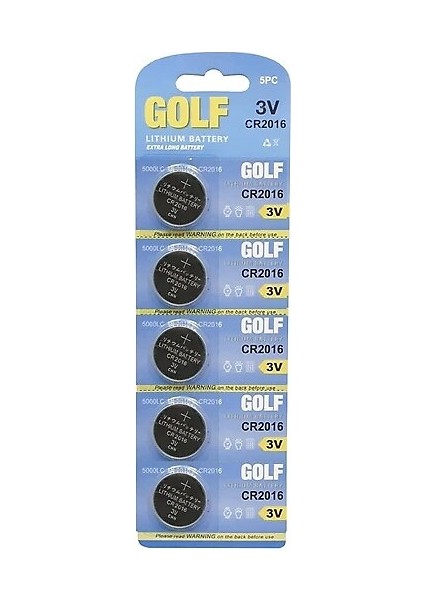 Pil Düğme 2016 3V 5li Paket