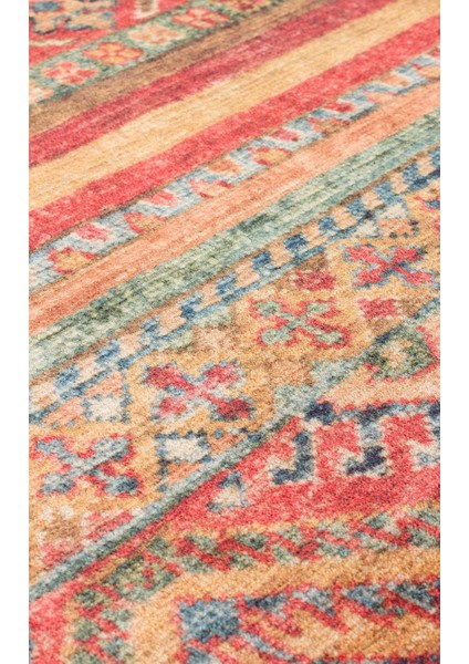 Antıque Atk 05 Multy Kolay Kullanımlı Kaymaz Tabanlı Karabağ ve Antik Desenlere Sahip Yıkanabilir Makine Halısı indirimleri