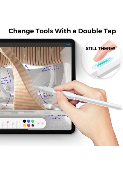 Ahastyle PT185 3 Adet Apple Kalem Için 2nd Nesil Kol Stylus Kalem Kavrama Silikon Kılıf Degrade Renk-Beyaz/mor Pembe (Yurt Dışından) indirimleri