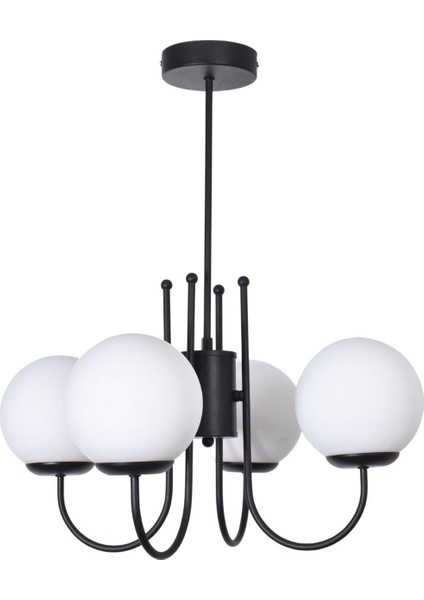 Modern Tasarım Salon Yemek Odası Mutfak Renk Camlı Sarkıt 4 Lü Avize