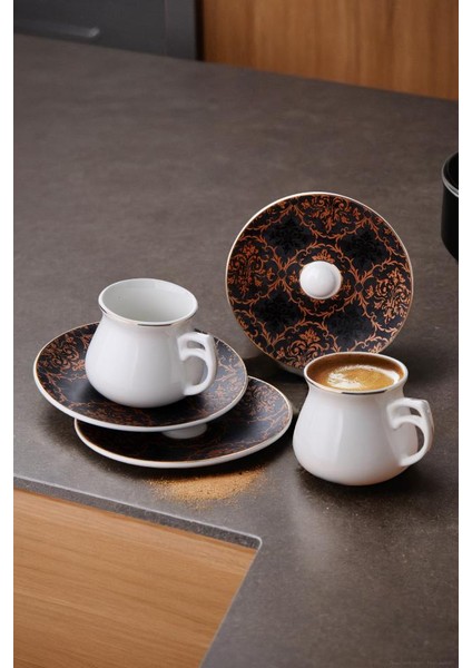G3392 Yaldızlı 12 Parça 6 Kişilik Kahve Fincan Takımı fırsatları