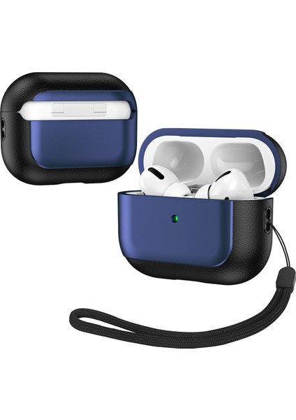 Apple Airpods Pro Için Kordonlu-Mavi Kulaklık Kılıfı Galvanik Koruyucu Kapak (Yurt Dışından)