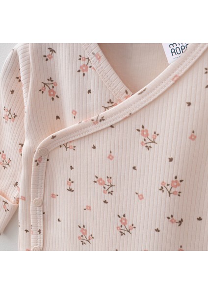 Yenidoğan Kız Bebek Zıbın Seti Çiçek Desenli Pembe Yenidoğan Kruvaze Takım fiyatları