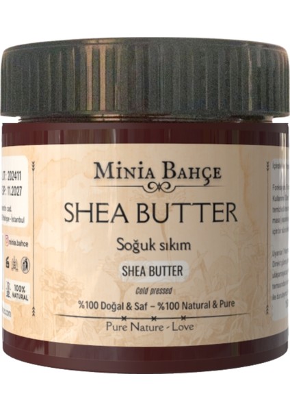 150ML Soğuk Sıkım Shea Butter (Karite) Yağı , %100 Doğal & Saf
